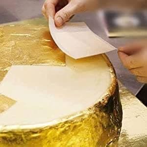 24k Pure Edible Gold Vark Golden Leaf 50MMx50MM Gold Foils 25 Sheets for Cake Sweets ayurvedic Medicine face Treatment Anti Aging spa (30) — image 3