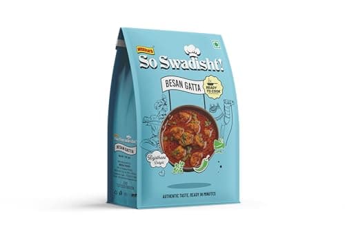 Meera 20 Minutes Gatta Curry Mix, (120x3) 360g, No Onion No Garlic, Serves 4-5, Pack of 3 Marketed by GauriShankar Khatri & Sons