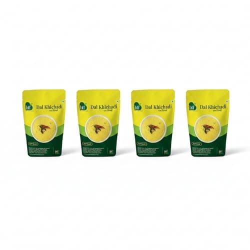 Instant Dal Khichadi | Pack of 4 (90g Each) | Quick & Tasty Traditional Meal | No Added Preservatives | Ideal for Busy Days