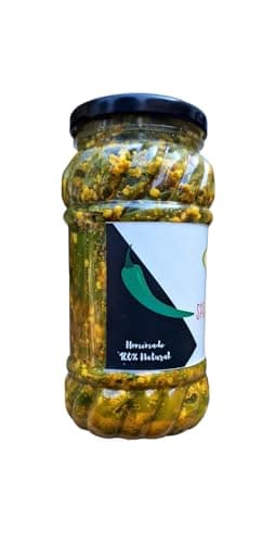 Laveena's Tripti SPECIAL MASALA MIRCH, carefully handcrafted with love by jain aunty! Rajasthani flavoured मट्ठा मिर्ची, green chilly pickle with less oil (Pack Of 1, 400 GR) — image 4