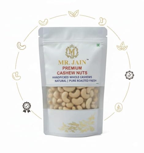 Mr. Jain Premium Cashew Nuts, Handpicked Whole Cashews, Natural Pure Roasted Fresh, Crunchy Taste (500) — image 3