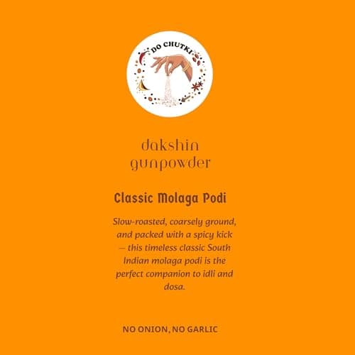 Do Chutki Gunpowder Classic Molaga Podi 100g| Gun Powder Podi Masala South Indian | Idli Dosa Chutney Powder | No Onion No Garlic | Hand crafted | Hand pounded | Mulgapodi | Milagaipodi | Ghee Podi Idli | Kaaram Powder | Clean Ingredients | Small Batch | No Preservatives | No Colors or Chemicals | Authentic Family Recipe — image 3