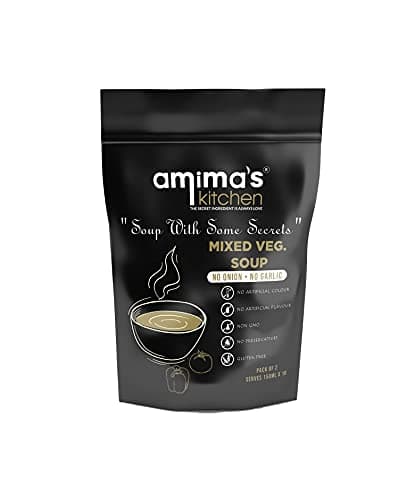 Amima's Kitchen Combo Of Lemon Coriander + Mixed Veg. Jain Soup (No Onion No Garlic) - 100 Grams (Pack of 2) | Instant Soup Mix Powder | Ready To Cook | No Artificial Flavour & Colour | Gluten Free | Non GMO | Healthy Soup — image 5
