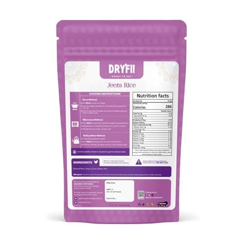 Dryfii Ready-to-Eat Instant | Jain Mix Vegetable & Jeera Rice | Pure Veg | Freeze Dried | No Onion, No Garlic | Rehydrated Weight 455 g — image 2