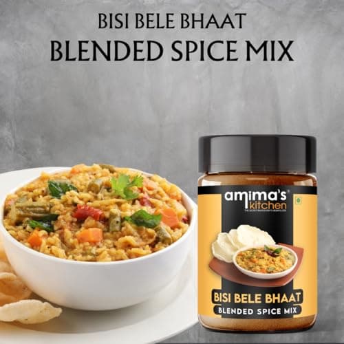 Amima's Kitchen Combo Of Bisi Bele Bhaat + Chettinad Rasam Jain Spice Mix (No Onion No Garlic) – 100 Grams (Pack of 2) | Blended Spice Mix | For Healthy and Delicious Cooking | No Synthetic Flavour & Color | Ready Masala Powder — image 2