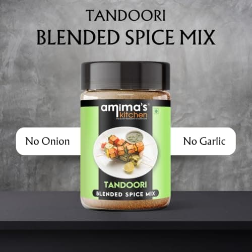 Amima's Kitchen Tandoori Masala Powder (No Onion No Garlic) – 100 Grams | Blended Spice Mix | For Healthy and Delicious Cooking | No Synthetic Flavour & Color | Ready Jain Spice Mix — image 2