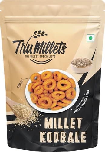 Trumillets Healthy Millet Namkeen Snacks Combo, 25g (Pack of 5),High In Protein,Calcium,Iron,Fibre,No Palm Oil, No Cholesterol, Gluten-Free | Murukku, Bites, Nippatu, Kodbale, Thengol,Keto-Friendly — image 5