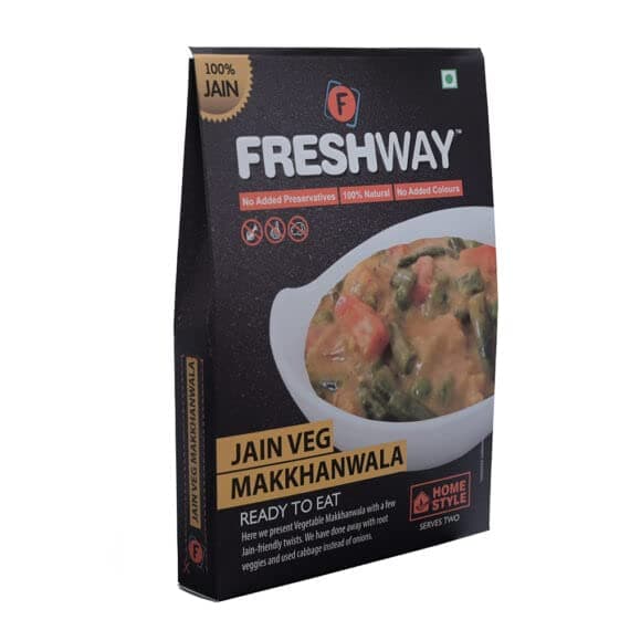 Freshway Ready to Eat Jain Combo Pack Fried Rice, Tawa Masala, Veg Makhanwala & Pav Bhaji | 100% Vegetarian | No Onion No Garlic | Instant Heat and Eat Indian Meal | Healthy, Convenient & Travel Friendly — image 5