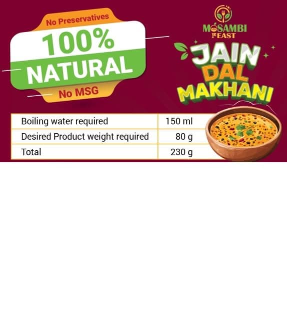 MOSAMBI FEAST Ready to Eat Jain Dal Makhni | Zero Preservatives | Rich & Creamy — image 5