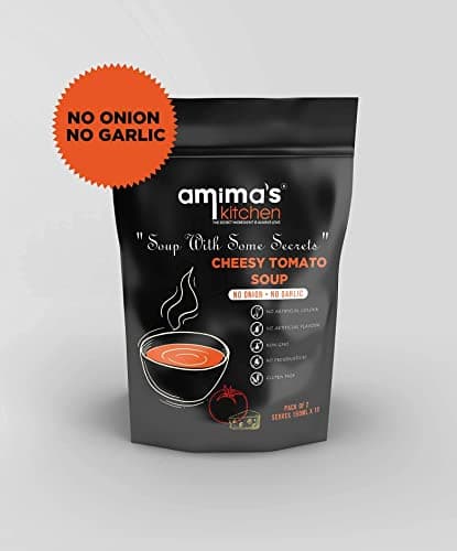 Amima's Kitchen Cheesy Tomato Jain Soup (No Onion No Garlic) - 100 Grams [Serves 10] | Instant Soup Mix Powder | Ready To Cook | No Artificial Flavour & Colour | Gluten Free | Non GMO | Healthy Soup — image 5
