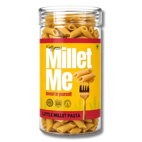 Millet Me by Kuizeens Little Millet Pasta - 230g | Low GI |Protein & Fiber-Rich | Gluten-Free Delight | Low Carb & Low Glycemic Index | Easy-to-Make | No MSG | No Preservatives | Jain | No Onion & Garlic