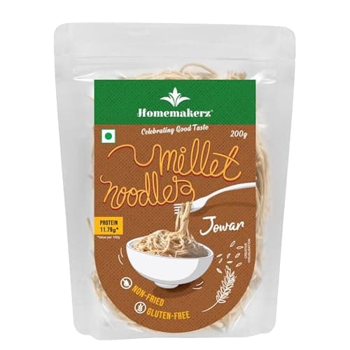 Homemakerz Multigrain & Jowar Millet Noodles, Natural, Preservative, Gluten & Fat Free, Not Fried & No Oil, Zero Maida & Wheat, Healthy & Tasty Hakka Millet Noodles (Pack of 2, 200g Each) — image 8