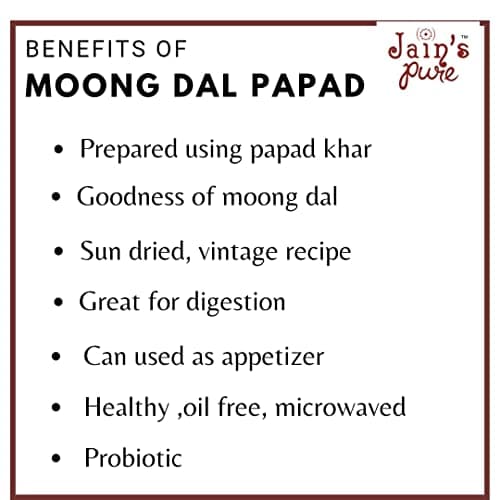 JAIN'S PURE MOONG SPECIAL PAPAD 200 GM- | Ready to Cook Papad (Pack of 2) — image 4