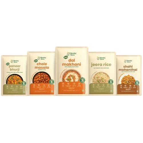 Quicky Bowl Ready to eat jain Meal Combo | Jain Meal | No Onion No Garlic | Instant meal | Freeze Dried | (Pack of 5)
