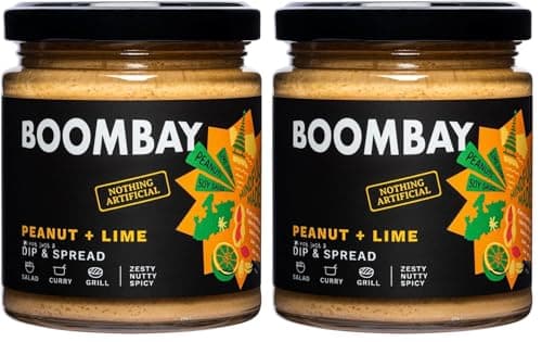 BOOMBAY Peanut Lime Dip & Spread 190g | Nothing Artificial, No Bad Oils, No Refined Sugars | Plant Based | No Onion or Garlic Use as a Salad Dressing, Curry Paste, Marinade for Grill, Spread on Bread — image 8