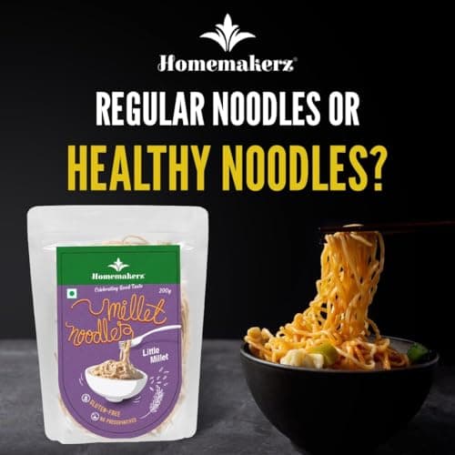 Homemakerz Banyard Millet Noodles, Natural, Preservative, Gluten & Fat Free, Not Fried & No Oil, Zero Maida & Wheat, Healthy & Tasty Hakka Millet Noodles With High Fiber, 200g — image 6