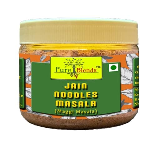 Pure Blends Jain Noodles Masala | All-in-One Masala |Without Onion & Garlic Masala | Authentic Jain Seasoning Mix | Perfect for Instant Noodles, Pasta, Poha, Fried rice Aloo sabji & other Dry Snacks | 100g