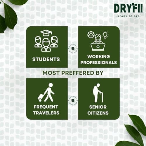 Dryfii Ready to Eat Idli Sambhar | South Indian Instant Breakfast | No Preservatives | Freeze Dried | Healthy & Tasty | Travel Friendly Veg Meal (50g Makes 230g) — image 8