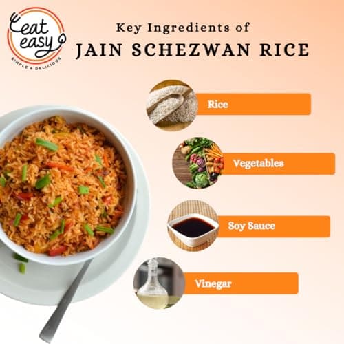 Eat Easy Ready to Eat Jain Schezwan Rice – 95g Each (Pack of 2) | No Garlic & Onion, No Moisture, Freeze Dehydrated, Instant Chinese Style Veg Rice for Quick Lunch, Dinner | No Preservatives | Just Add Hot Water — image 6