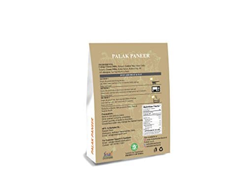 Indian Kitchen Foods Jain Palak Paneer |Freeze Dried Gluten-Free Ready to Eat Instant Vegetarian Meal - Rehydrated Wt. 270 gm — image 2