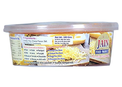 Jain Cheese Dry Dosa Khakra (5 Pack)-100g Each | Tastes Like Khakra | Ready To Eat Snack | Crispy & Crunchy | Gluten-Free & Preservative-Free — image 5