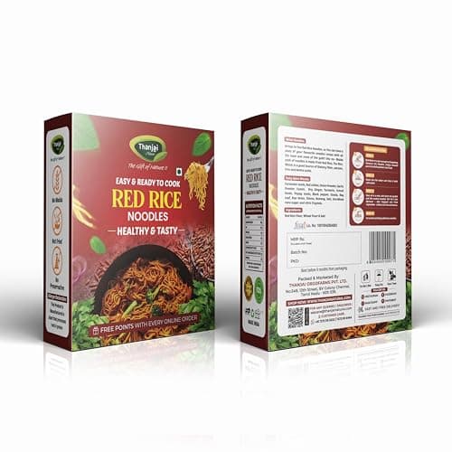 Thanjai Natural Red Rice Millet Noodles 180 Grams X 2 (360 Grams) Of Homemade Natural Millet Noodles(No Preservatives, No Chemicals, No Artificial Extract), Vegetarian — image 3