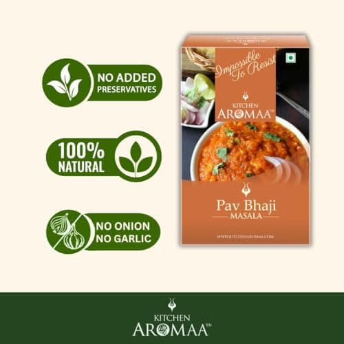 Kitchen Aromaa Jain Pav bhaji Masala powder, No Onion - No Garlic, 100 gm (Pack of 1) No Fillers, No Preservatives| Authentic Bombay Pav Bhaji Masala Powder — image 4