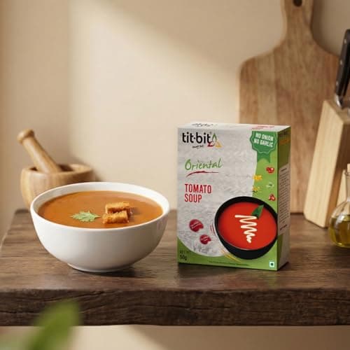 Tit Bit Instant Tomato Soup Powder (50g) - Hot and Spicy, No Onion No Garlic, Ready to Eat Soup Sachets, Tangy Tomato Flavor - Tomato Soup Packet for Easy Preparation — image 4