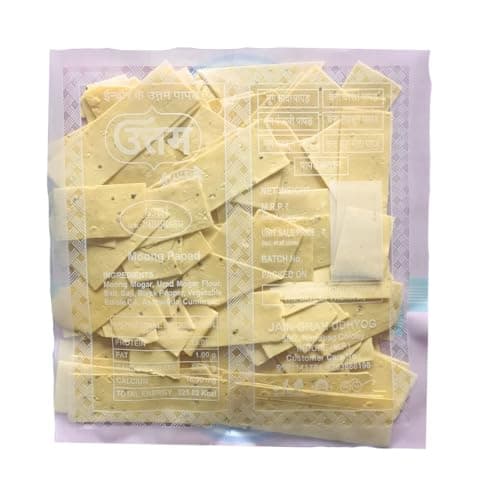 Om Uttam Papad Katran, Traditional Indian Crispy Snack Chips, Moong Flour Based, 1kg — image 2