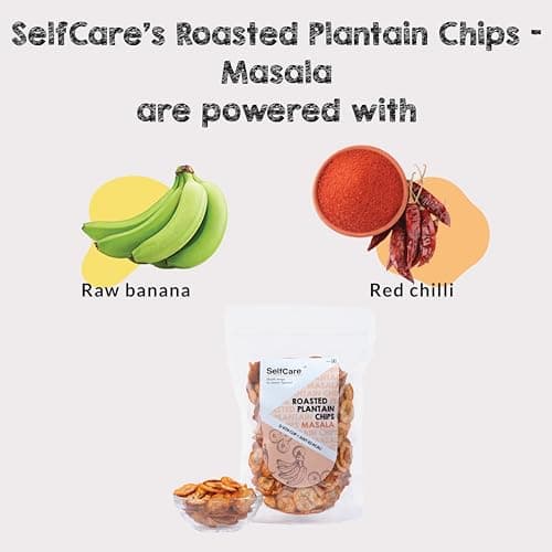 SelfCare By Suman Agarwal Roasted Plantain Chips - Plain & Masala - (Combo Pack) 125g Each| Healthy - Gluten Free | Savoury - Namkeen - Grocery | Workout - Tea time Snacking | Jain & Travel Friendly — image 3