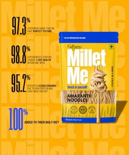 Millet Me by Kuizeens Amaranth Noodles - 220G (Pack of 2) | High-Protein | Gluten-Free Delight | Easy-to-Make | Made with Natural Amaranth Grain |Perfect for Weight Management | Jain | No Onion & Garlic — image 2