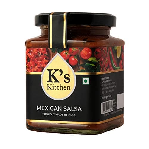 K's Kitchen Mexican Salsa Sauce- 270g Loved by Karen Anand, Gluten Free, Vegan, No Artificial Colour or Flavour