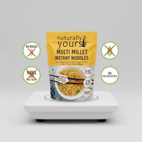 Naturally Yours Multi Millet Instant Noodles 175g | Kodo & Little Millet + Whole Wheat | 21g Protein | High Fiber | No Maida | Non-Fried | No Onion No Garlic Jain-Friendly | Tastemaker | Pack of 3 — image 5