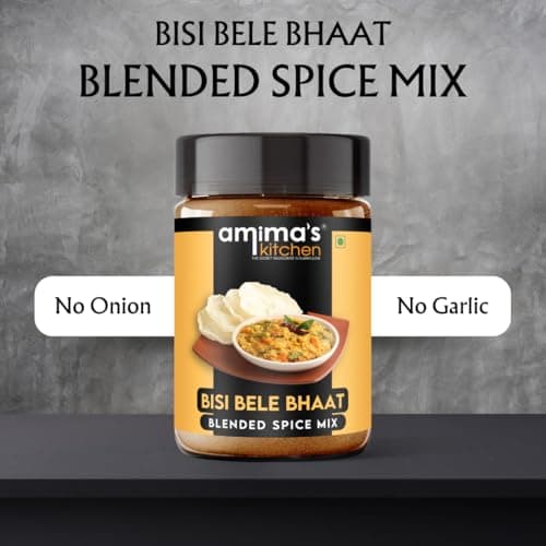 Amima's Kitchen Combo Of Bisi Bele Bhaat + Chettinad Rasam Jain Spice Mix (No Onion No Garlic) – 100 Grams (Pack of 2) | Blended Spice Mix | For Healthy and Delicious Cooking | No Synthetic Flavour & Color | Ready Masala Powder — image 3
