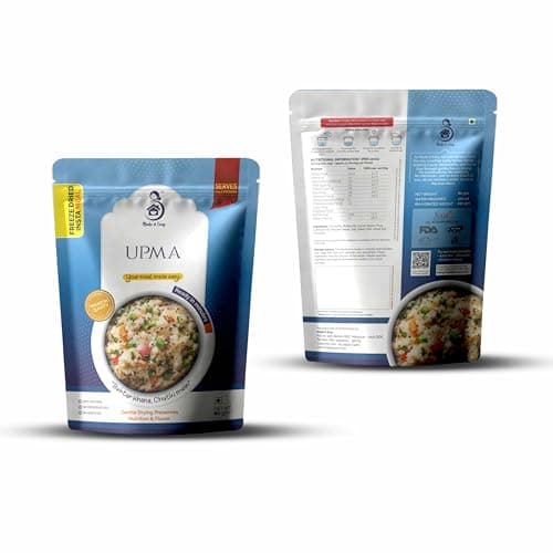 Made it Easy Instant Upma | Freeze Dried Savoury Breakfast Bowl | Ready in 5 Minutes | Just Add Hot Water | Convenient Everyday Food | Lightweight & Travel Friendly Meal — image 3