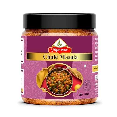 Marwar Chana Masala Or Chole Masala, 200G (Jar Pack), With No Onion & No Garlic, Chhole Masala with Natural Oils - No Artificial Color Used