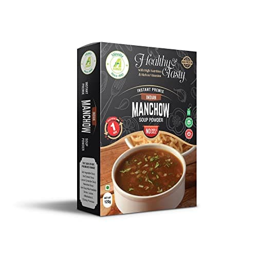 Minnitz Fresh and Delicious Manchow Veg Soup | Instant Mix | No Garlic and Onion |No Added Preservatives | No Chemical | Manchow Veg Soup Mix 120g(12 Servings)