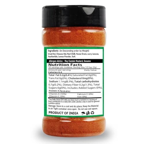 SARANZ Mysore Dosa Masala Indian Spice Instant Dosa Masala Perfect for Cooking, Ready to Use, No Added Colours, Spice Powders and Masalas, Premium Artisanal Spices with Rich & Strong Flavour-100 Grams Bottle — image 2