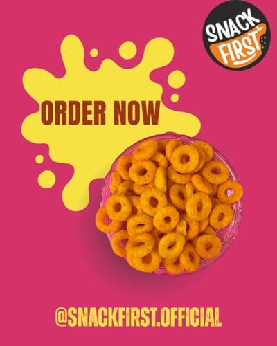 Snack First Popped Rings Cheese, Pack of 6, No Onion No Garlic, Jain, Puffed Snack, Corn Ring, Healthy Snack, Each 80g — image 5