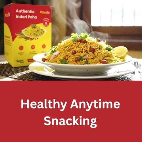 Instant Indori Khatta Mitha Poha 300 gram (60 * 5) With Indori Sev 100 gram (Indori Poha With Sev 100 Gram) — image 6
