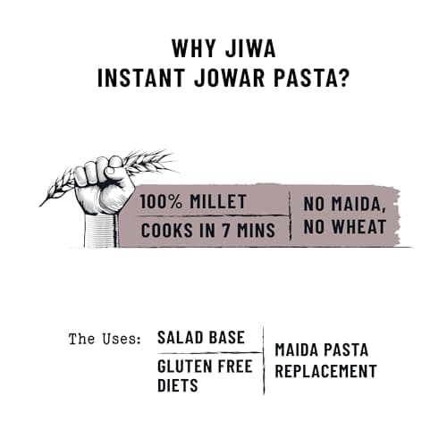 Jiwa Instant Jowar Macaroni Pasta | 200 G | Cooks in 7 Minutes | Ready to Cook | 100% Millet | No Maida, No Atta | Gluten Free — image 7
