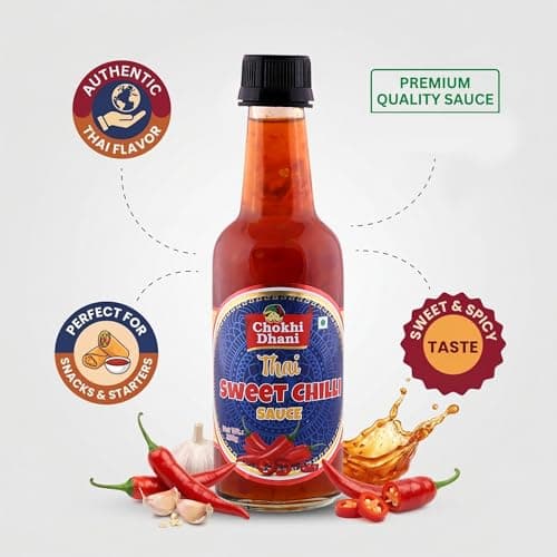 Chokhi Dhani Thai Sweet Chilli Sauce 250g | Sweet & Spicy Dipping Sauce | Perfect for Momos, Spring Rolls, Fries, Noodles & Burgers | Asian Sauce Dimsums, Sushi, Wraps & Rolls, Thai Rice Bowls, Bao Buns, Fried Rice | Sweet Chilli Dip — image 7