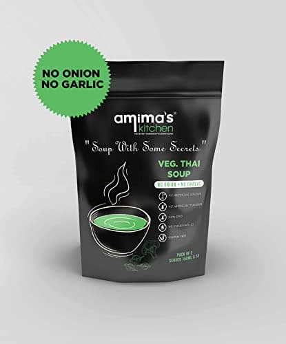 Amima's Kitchen Veg. Thai Jain Soup (No Onion No Garlic) - 100 Grams [Serves 10] | Instant Soup Mix Powder | Ready To Cook | No Artificial Flavour & Colour | Gluten Free | Non GMO | Healthy Soup — image 4