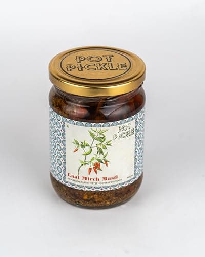 POT PICKLE Stuffed Red Chilli Pickle | Lal Mirch Ka Achar Homemade Style | Authentic Bharwa Mirchi Achar | Less Oil No Onion No Garlic | Traditional Indian Pickle (500 Gram) — image 8