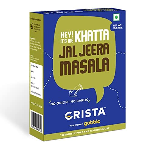 CRISTA Khatta Jal Jeera Masala | Vegan | Cholesterol Free | Trans Fat Free | No Onion | No Garlic | No Added Sugar | Zero added Colours, Fillers, Additives & Preservatives | 100 gms
