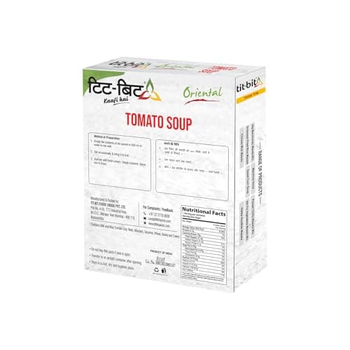 Tit Bit Instant Tomato Soup Powder (50g) - Hot and Spicy, No Onion No Garlic, Ready to Eat Soup Sachets, Tangy Tomato Flavor - Tomato Soup Packet for Easy Preparation — image 2
