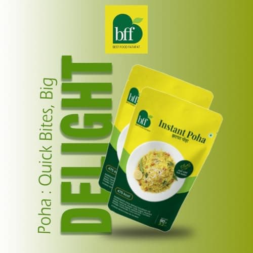 Instant Poha Pack of 2 (90g Each) | Ready-to-Eat Indian Breakfast Mix | Just Add Hot Water | Portable Pack for Travel, Office, or Home | Simple & Easy Meal Solution — image 3