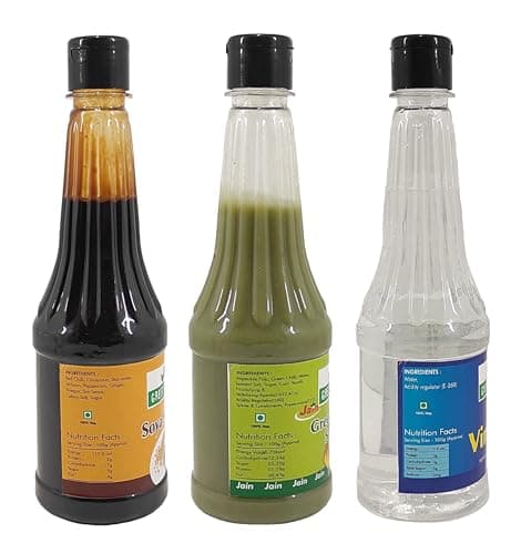 Green Piece Jain Sauce WIth No Onion/Garlic Soya sauce,Green Chilli & Vinegar.(Pack of 3) Sauce (1500 ml) — image 2