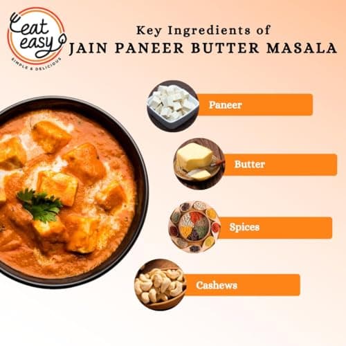Eat Easy Ready To Eat Jain Paneer Butter Masala, 80gm of 1 Pack, Instant Food, Indian Meal, Travel Food, No Preservatives, No Added Artificial Colours & Flavours, Just Add Water and Cook (Pack of 2) — image 5