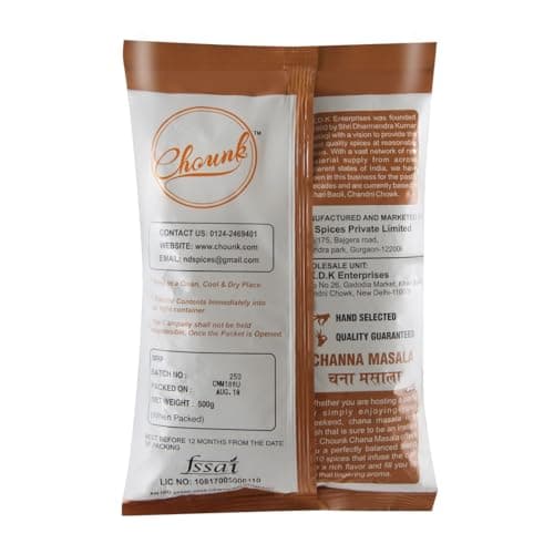 Chounk 100% Pure Punjabi Chana Masala 1kg Powder No Onion No Garlic Ready To Cook Powder Masala — image 2